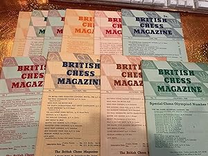 BRITISH CHESS MAGAZINE lot of 10 issues from 1968 January-Febuary-March-April-May-June-Sept-Oct-N...