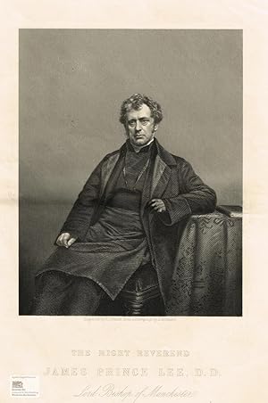 Bild des Verkufers fr The Right Reverend James Prince Lee, D.D. Lord Bishop of Manchester. Steel engraving from "The Drawing Room Portrait Gallery of Eminent Personages", The London Joint Stock Newspaper Company, London zum Verkauf von historicArt Antiquariat & Kunsthandlung