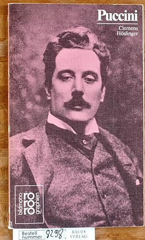 Giacomo Puccini mit Selbstzeugníssen und Bilddokumenten dargestellt.