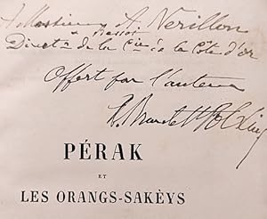 Image du vendeur pour PERAK et les Orangs-Sakys. mis en vente par DKB LIVRES ANCIENS