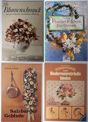 Konvolut: 4 Bände Floristik, Sträuße, Gestecke