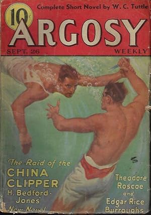 Imagen del vendedor de ARGOSY Weekly: September, Sept. 26, 1936 ("Tarzan and the Magic Men"; "Bengal Fire") a la venta por Books from the Crypt