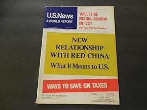 Seller image for US News World Report Mar 13 1972 Nixon/Agnew In '72 (Oh, Joy) for sale by Joseph M Zunno