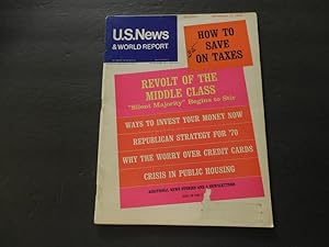 Seller image for US News World Report Nov 24 1969 The Middle Class Is Revolting for sale by Joseph M Zunno