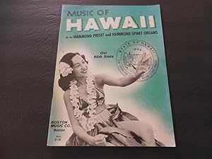 Music Of Hawaii For Hammond Organs 1960 Russ Hernderson Boston Music