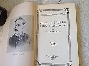 Bild des Verkufers fr JUAN MARAGALL POETA Y CIUDADANO CHABAS JUAN 1935 zum Verkauf von LIBRERIA ANTICUARIA SANZ