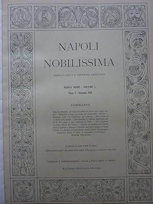 NAPOLI NOBILISSIMA Rivista d'Arte e di Topografia Napoletana. Diretta da Giuseppe Ceci e Aldo De ...
