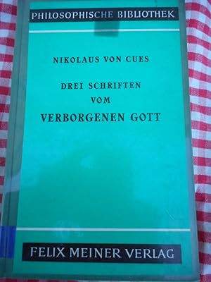 Bild des Verkufers fr Drei Schriften vom verborgenen Gott zum Verkauf von Frederic Delbos