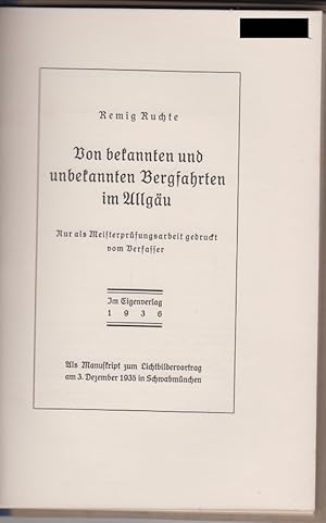 Von bekannten und unbekannten Bergfahrten im Allgäu