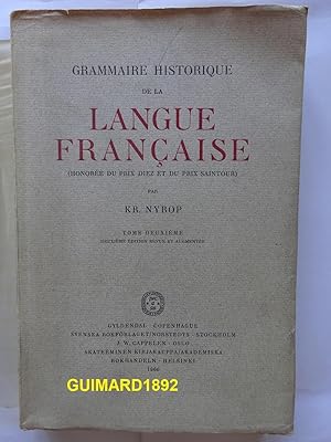 Seller image for Grammaire historique de la langue franaise Tome II for sale by Librairie Michel Giraud