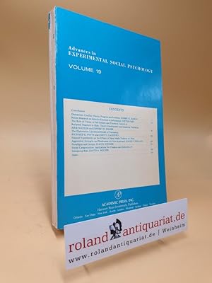 Imagen del vendedor de Advances in Experimental Social Psychology: V. 19 a la venta por Roland Antiquariat UG haftungsbeschrnkt