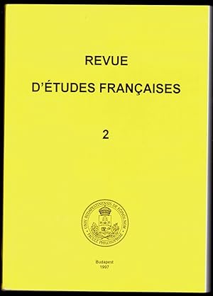 Revue d'études françaises [du Département d'études françaises de l'Université de Budapest], vol. 2