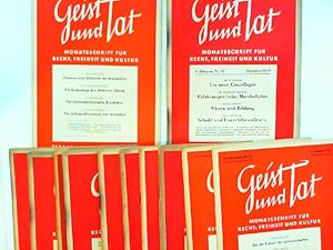 Geist und Tat. Monatsschrift für Recht, Freiheit und Kultur - Konvolut mit 12 Heften, Jahrgang 4 ...