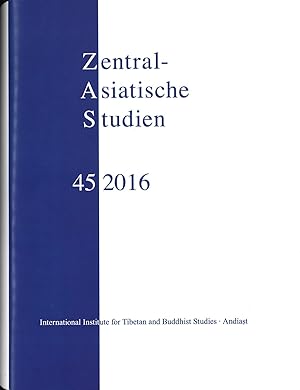 Bild des Verkufers fr Zentralasiatische Studien 45 (2016) zum Verkauf von Prof. Schuh Securities GmbH