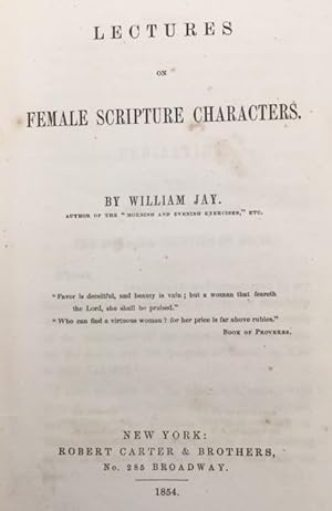 Lectures On Female Scripture Characters