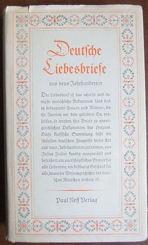 Bild des Verkufers fr Deutsche Liebesbriefe. Ges. u. hrsg. zum Verkauf von Antiquariat Blschke
