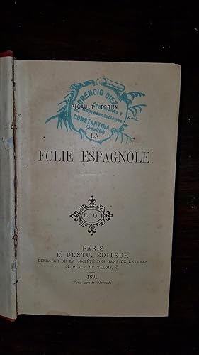 Seller image for La folie espagnole sivi de L'enfant du foss for sale by AHA BOOKS