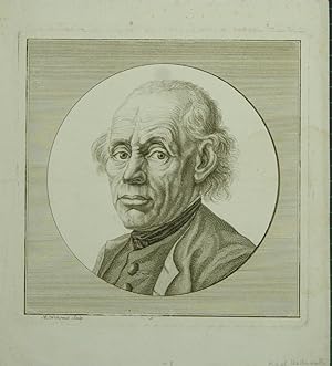 Portrait. Kopfbildnis eines älteres Mannes ["Ein schwäbischer Bauer von vornen"]. Kupferstich von...