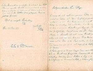Vierseitiger, handschriftlich verfasster Brief an den Astronomen Heinrich Louis d'Arrest. Signier...