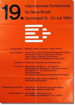 Internationale Ferienkurse Für Neue Musik Darmstadt 12.-24. Juli 1964