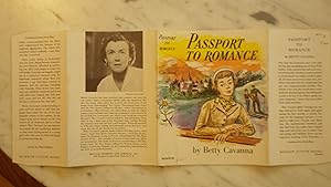 Image du vendeur pour Passport to Romance, by Betty Cavanna, DUSTJACKET ONLY NO BOOK, Now that the Farewells were over & the big ship was gliding out of New York Harbor, Jody stood at the Rail mis en vente par Bluff Park Rare Books