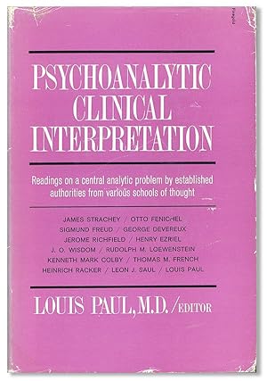 Bild des Verkufers fr Psychoanalytic Clinical Interpretation zum Verkauf von Lorne Bair Rare Books, ABAA