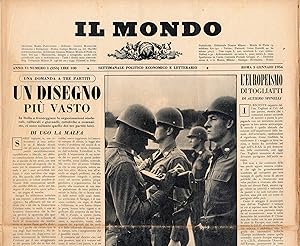 Imagen del vendedor de Il Mondo, 1954. Annata completa ma manca il n. 6 a la venta por Studio Bibliografico Marini