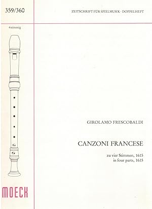 Bild des Verkufers fr Zeitschrift f?r Spielmusik Heft 359/360: Canzoni Francese zu vier Stimmen. zum Verkauf von Antiquariat Hans Wger