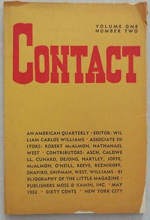 Seller image for Contact Volume One Number Two for sale by Derringer Books, Member ABAA