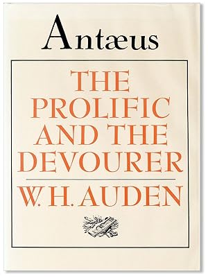 Imagen del vendedor de Antus No. 42, Summer, 1981 [cover title: The Prolific and the Devourer] a la venta por Lorne Bair Rare Books, ABAA