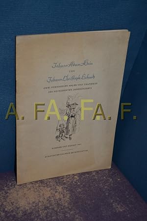 Seller image for Zwei Nrnberger Maler und Graphiker des Neunzehnten Jahrhunderts, Sommer und Herbst 1941, Stdtische Galerie am Knigstor for sale by Antiquarische Fundgrube e.U.