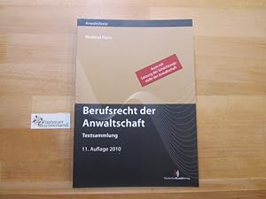 Bild des Verkufers fr Berufsrecht der Anwaltschaft : Textsammlung ; [auch mit Satzung der Schlichtungsstelle der Anwaltschaft]. hrsg. von Wieland Horn. Unter Mitarb. von Martin W. Huff / AnwaltsTexte zum Verkauf von Antiquariat im Kaiserviertel | Wimbauer Buchversand