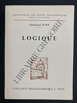 Immagine del venditore per LOGIQUE venduto da Yves Grgoire