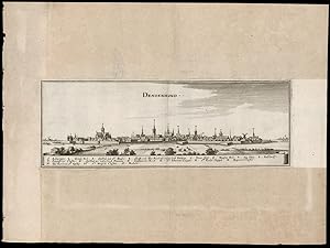 Dendermond, zwischen Antwerpen und Mecheln. Kupferstich-Ansicht.
