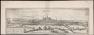 Mons. Montes, Hannoniae Metropolis. Kupferstich-Ansicht.