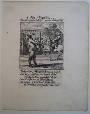 Der Bereuter. Kupferstich aus Christoph Weigels Ständebuch von 1711. Mit gestochenem Titel und 6-...