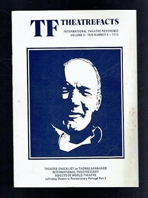 Seller image for TF Theatrefacts International Theatre Reference Volume III Number 4 1974 TF12 for sale by Sonnets And Symphonies