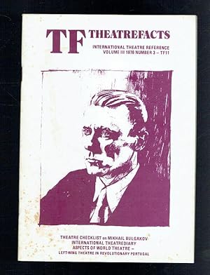 Seller image for TF Theatrefacts International Theatre Reference Volume III Number 3 1974 TF11 for sale by Sonnets And Symphonies