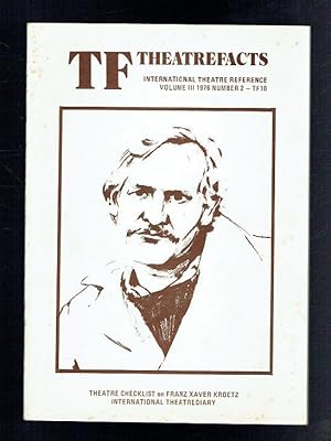 Seller image for TF Theatrefacts International Theatre Reference Volume III Number 2 1974 TF10 for sale by Sonnets And Symphonies