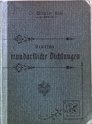 Bild des Verkufers fr Deutsche mundartliche Dichtungen; zum Verkauf von books4less (Versandantiquariat Petra Gros GmbH & Co. KG)