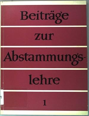 Bild des Verkufers fr Beitrge zur Abstammungslehre. Teil 1. zum Verkauf von books4less (Versandantiquariat Petra Gros GmbH & Co. KG)