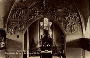 Bild des Verkufers fr Ansichtskarte / Postkarte Verden an der Aller, Blick auf das Fresko Das jngste Gericht in der Johanniskirche zum Verkauf von akpool GmbH