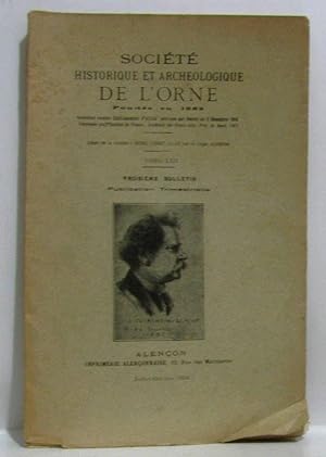 Société historique et archéologique de l'orne - troisième bulletin publication trimestrielle - to...