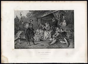 Bild des Verkufers fr Antique Print-LOVE LABOUR'S LOST-THE NINE WORTHIES-DOG-Shakespeare-Knight-1873 zum Verkauf von ThePrintsCollector