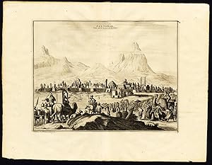 Rare Antique Print-SOLTANIE-ARABIA-PERSIA-CAMEL-HORSE-Van der Aa-1725