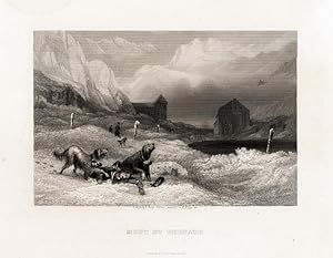 Antique Print-ST. BERNHARD-ALPS-MOUNTAIN-DOG-SWITZERLAND-Payne-1850