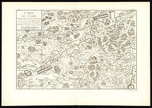 Antique Map-BATTLE-HARLEBECK-DEYNSE-OUDENAARDE-KORTRIJK-BELGIUM-Beaurain-1776