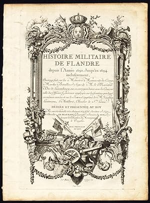 Antique Print-FRONTISPIECE-9 YEARS WAR-FLANDERS-LOUIS XIV-Beaurain-1776