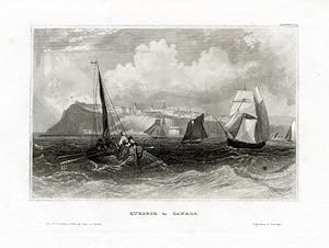 Antique Print-QUIBEC-QUEBECK-SAIL BOATS-CANADA-Meyer-1850