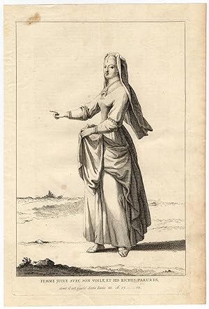 Antique Print-JEWISH WOMAN-COSTUME-CLOTHES-JEWS-ISRAEL-HEBREW-Calmet ...